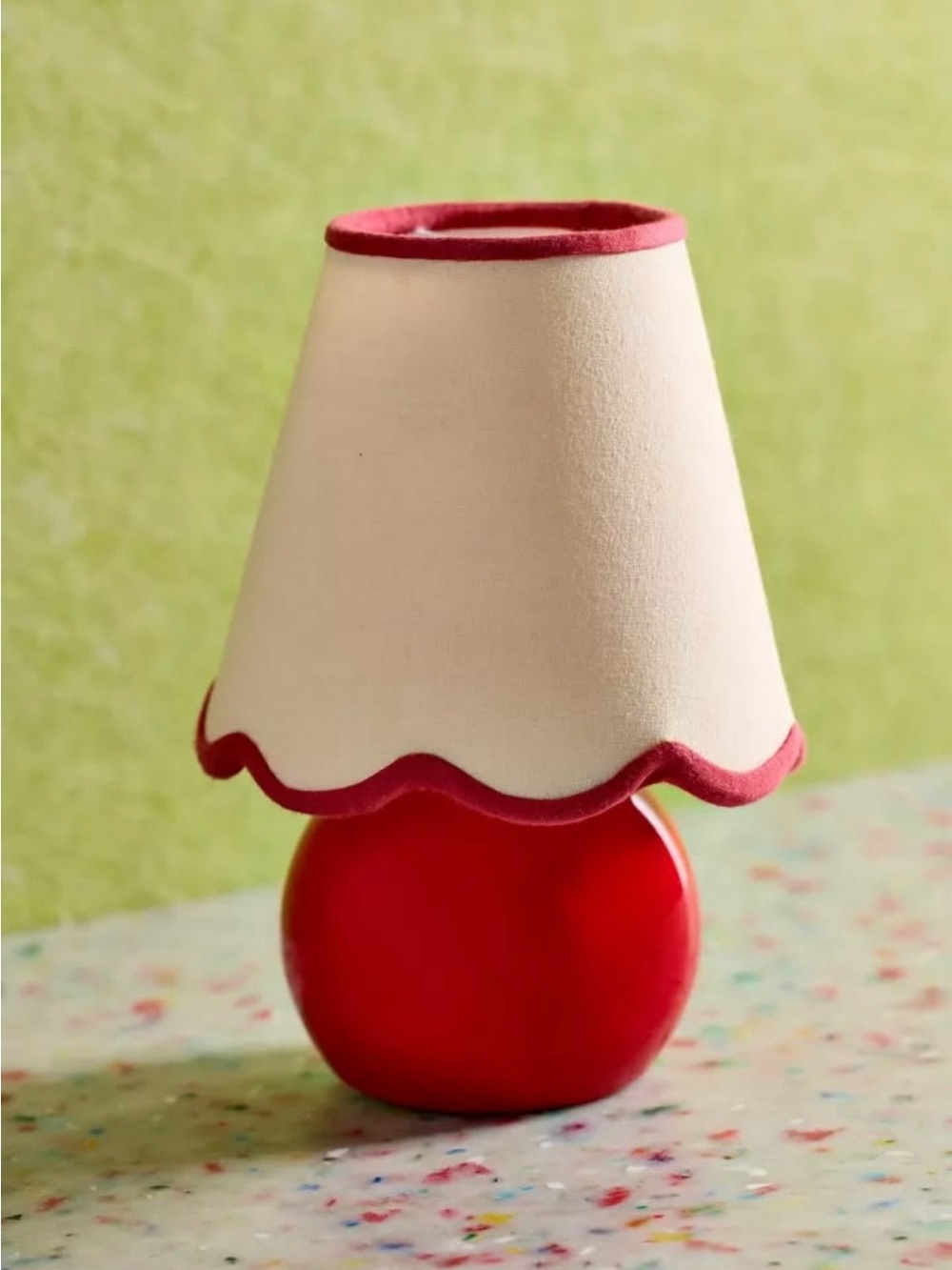 Urban Outfitters Mini Scallop Lamp Shade, Red
